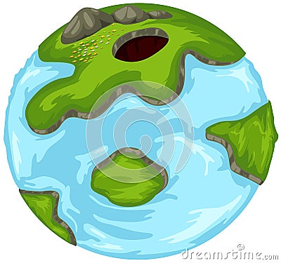 Cartoon globe Vector Illustration