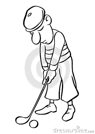 Cartoon Golfer Vector Vector Illustration