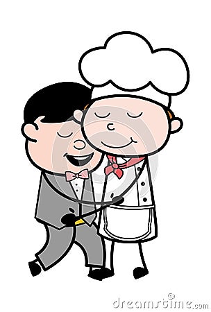 Cartoon Groom Giving a Hug Stock Photo