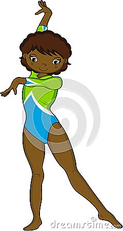 Cartoon Gymnast Vector Illustration