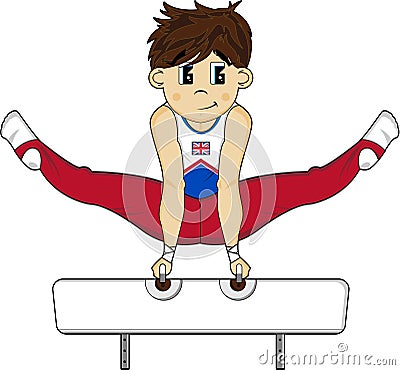 Cartoon Gymnast Vector Illustration