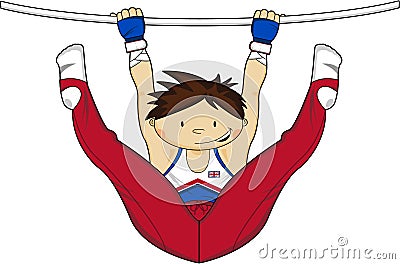 Cartoon Gymnast Vector Illustration