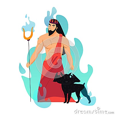 Cartoon Hades Illustration Vector Illustration