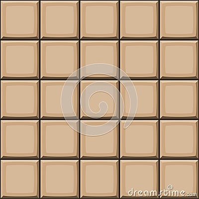 Cartoon hand drown beige seamless tiles texture Vector Illustration