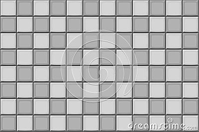 Cartoon hand drown grey seamless tiles texture Vector Illustration