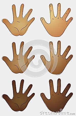 Cartoon hands Vector Illustration