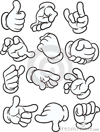 Cartoon hands Vector Illustration