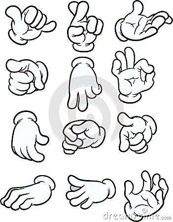 Cartoon hands Vector Illustration