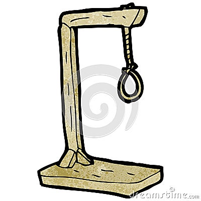 cartoon hanging noose Vector Illustration