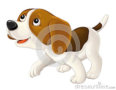 Cartoon happy dog Cartoon Illustration