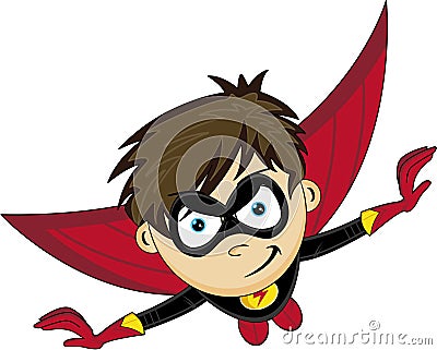 Cartoon Heroic Superhero Vector Illustration