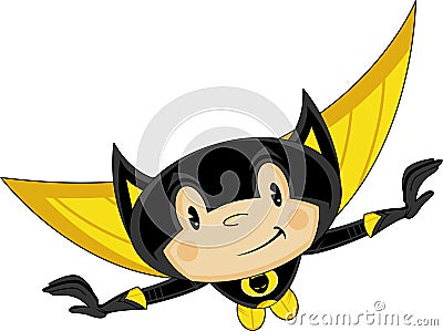 Cartoon Heroic Superhero Vector Illustration