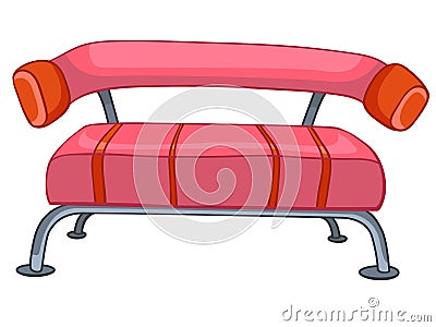 Cartoon Home Furniture Sofa Vector Illustration