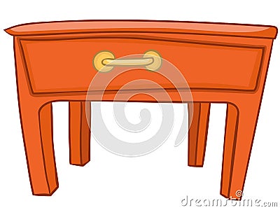 Cartoon Home Furniture Table Vector Illustration