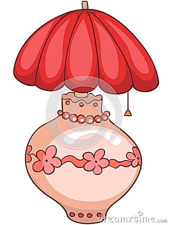 Cartoon Home Lamp Vector Illustration