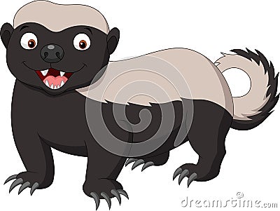 Cartoon honey badger Vector Illustration