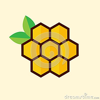 Cartoon honeycomb Vector Illustration