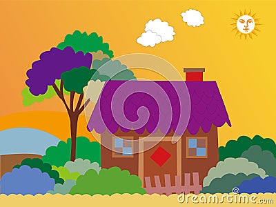 Cartoon house Stock Photo