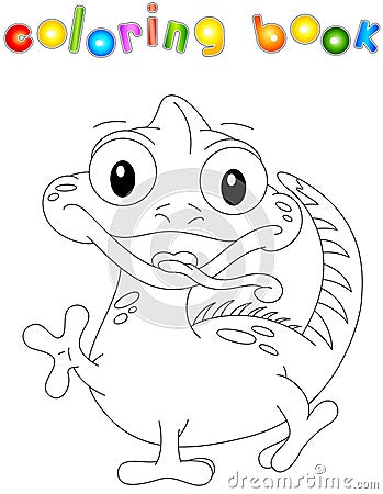 Cartoon iguana Vector Illustration