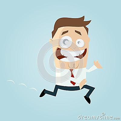 Businessman running Vector Illustration