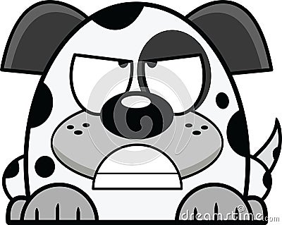 Cartoon Angry Dalmatian Puppy Vector Illustration