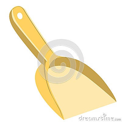 Cartoon illustration with dust pan Vector Illustration