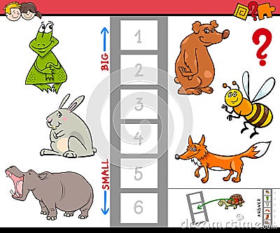 Biggest animal cartoon game for kids Vector Illustration