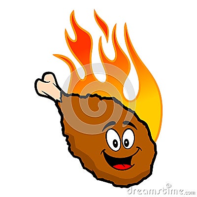 Hot Wing Mascot Vector Illustration