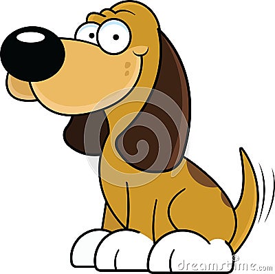 Cartoon Dog Happy Vector Illustration