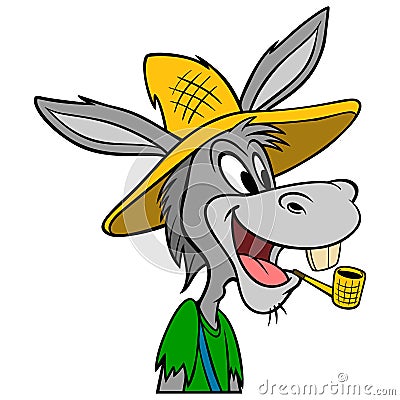 Hillbilly Mule Vector Illustration