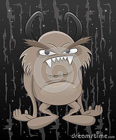 Cartoon illustration. Monster. Vector Illustration