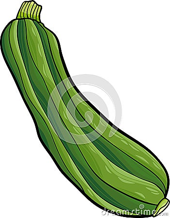 Zucchini vegetable cartoon illustration Vector Illustration