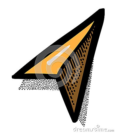 Cartoon image of Arrow navigator Vector Illustration