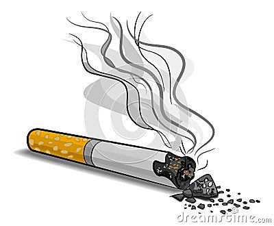 Cartoon image of cigarette Vector Illustration