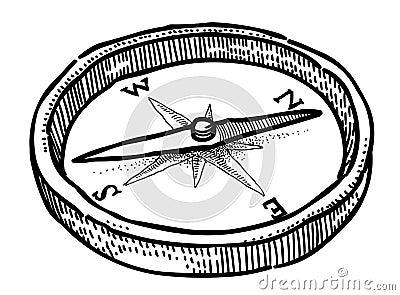 Cartoon image of Compass Icon. Architecture symbol Vector Illustration