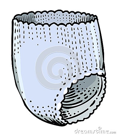 Cartoon image of Diaper Icon. Nappy symbol Vector Illustration