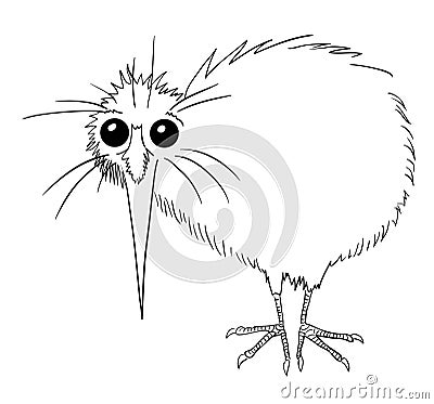 Cartoon image of kiwi bird Vector Illustration