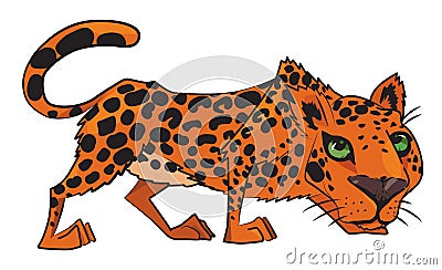 Cartoon image of leopard Vector Illustration