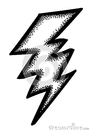 Cartoon image of Lightning Icon. Bolt symbol Vector Illustration