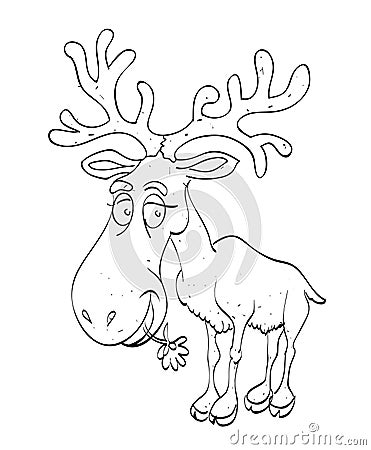 Cartoon image of reindeer Vector Illustration