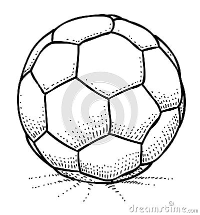 Cartoon image of Soccer ball Icon. Football symbol Vector Illustration