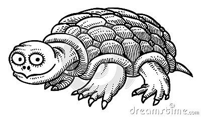 Cartoon image of turtle Vector Illustration