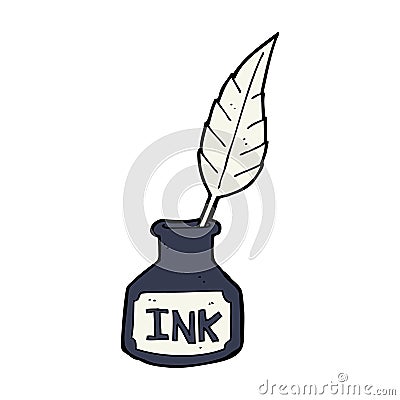 Cartoon Ink Bottle Royalty Free Stock Image - Image: 37016616