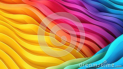 cartoon inspired color waves as a background design, ai generated image Stock Photo