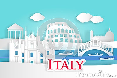 Cartoon italy city Vector Illustration