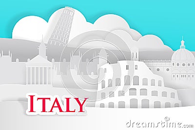 Cartoon italy city Vector Illustration