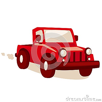 Cartoon jeep Vector Illustration