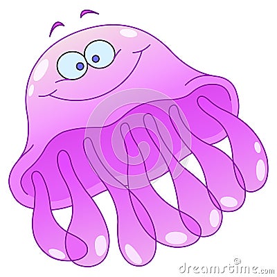 Cartoon jellyfish Vector Illustration