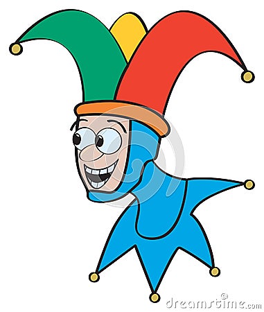 Cartoon Jester Vector Illustration