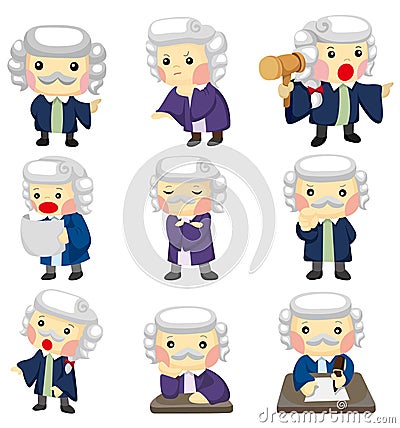 Cartoon Judge icon Vector Illustration